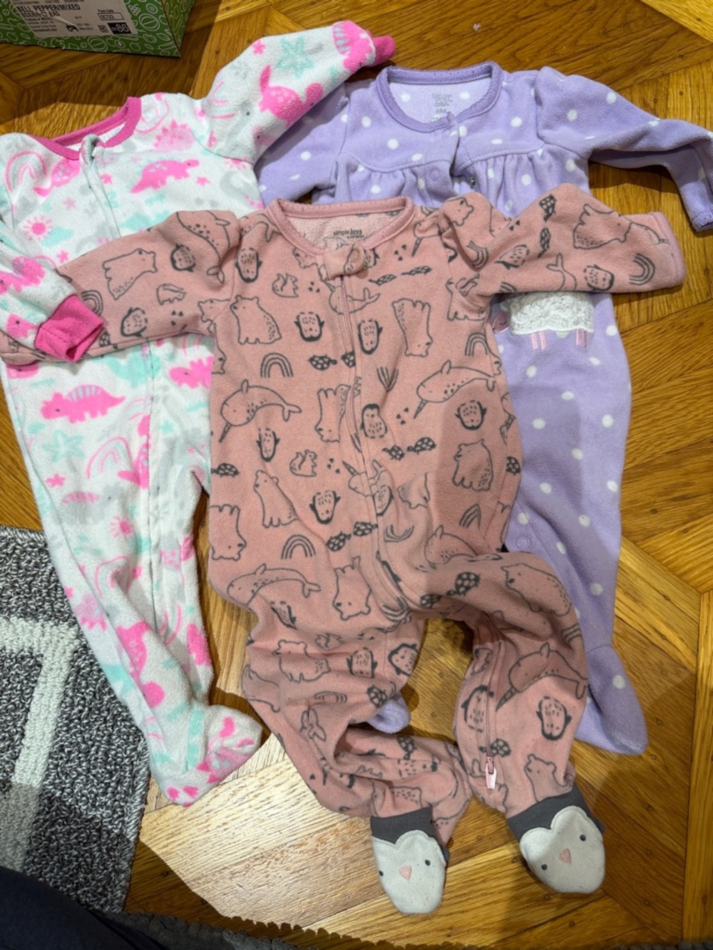 Fleece long sleeves onesie pajamas